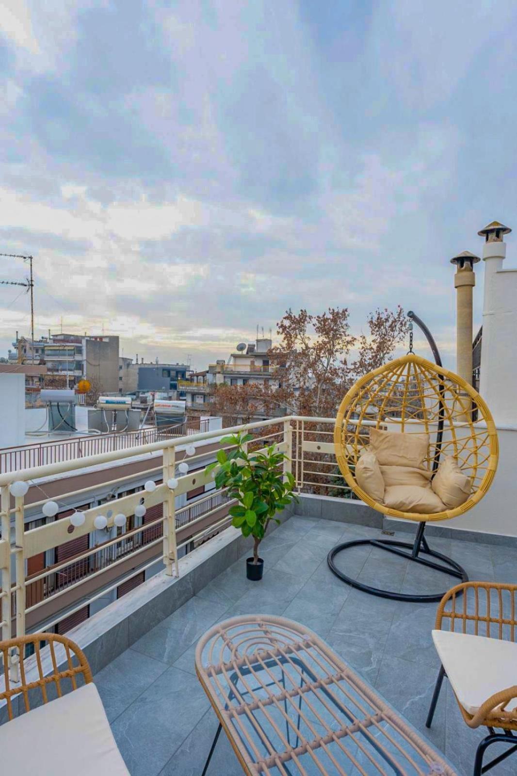 Pomegranate Luxury Penthouse Maisonette With Beautiful Terrace & Free Parking By Binobi ! Салоники Экстерьер фото